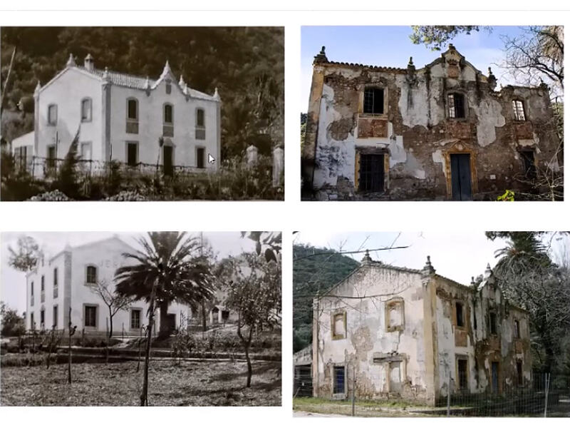 Casa de Aguas del Acueducto del Tempul en fotografías históricas y actuales