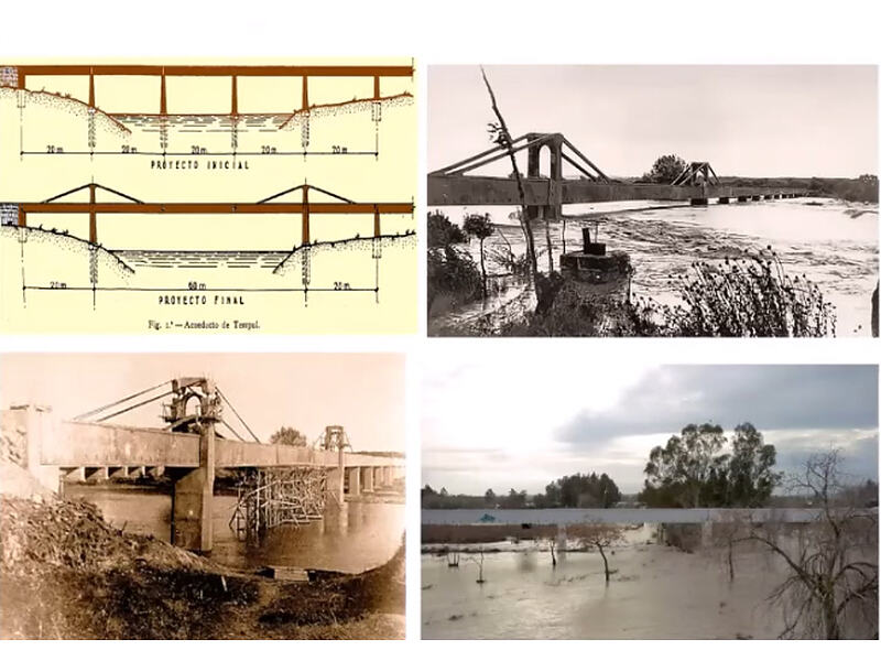 Planos y obras del puente-acueducto de San Patricio diseñado por Eduardo Torroja