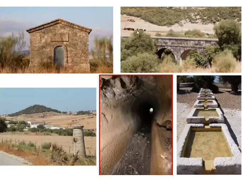 Fuente Imbro, casetas y galería del Acueducto del Tempul